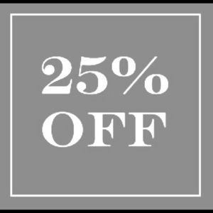 25% OFF ALL THIS WEEK !! ⏰